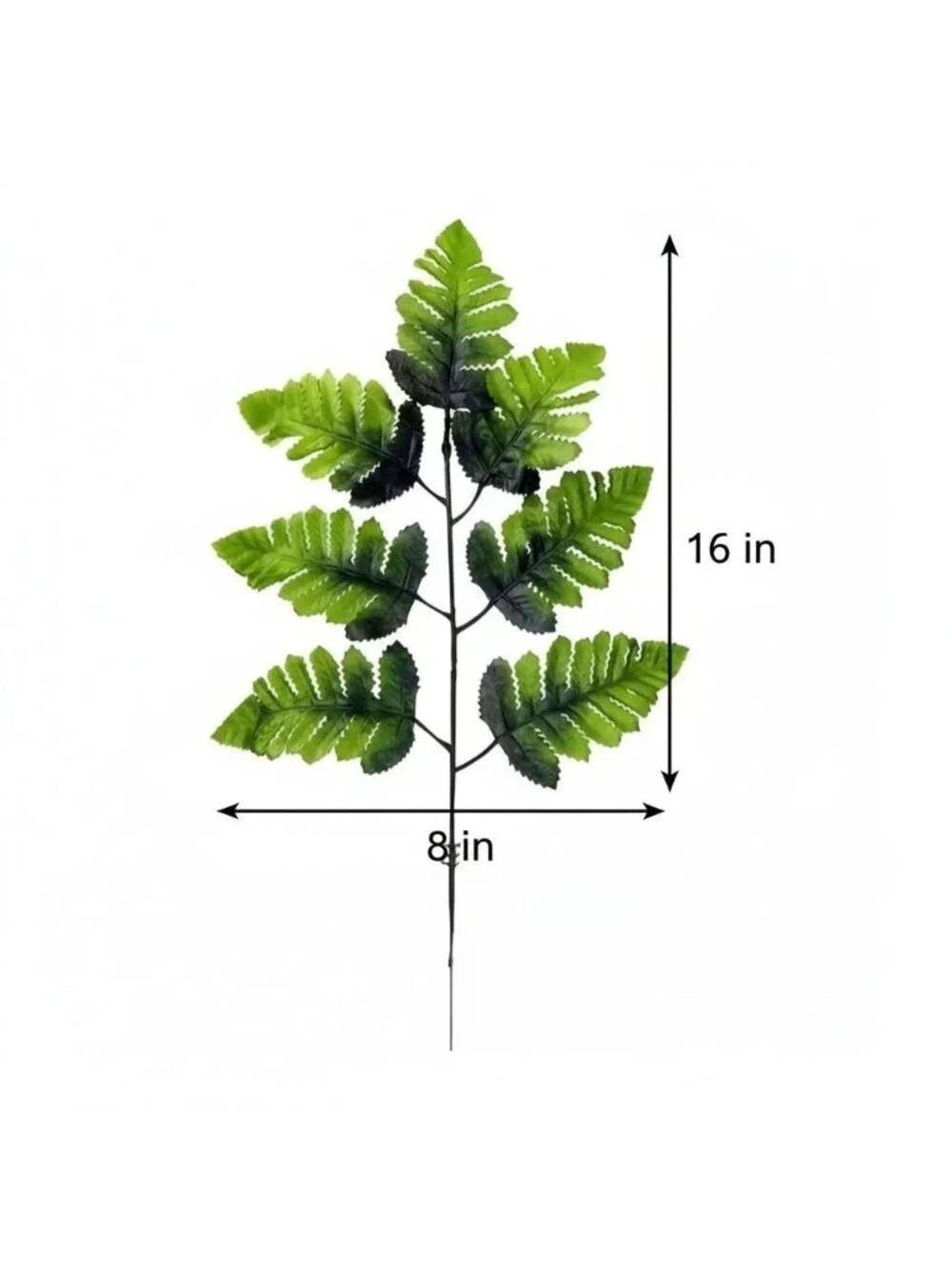 Artificial Fern Stems Greenery Bundle 10 Stems Faux Leather Fern Leaves Greenery